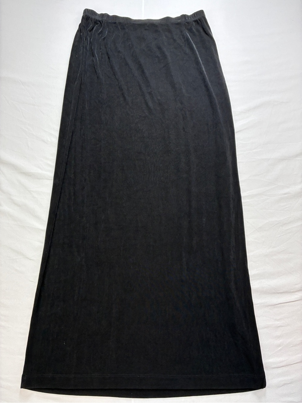 Chico's VTG Travelers Collection Black Slinky Stretchy Maxi Skirt Chico’s sz2